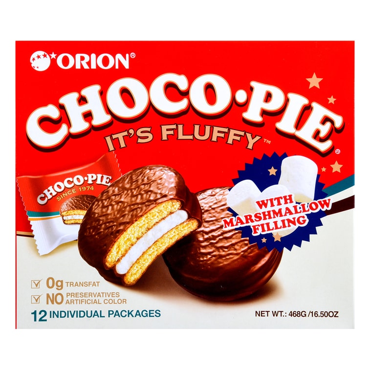 Choco Pie with Fluffy Marshmallow Filling - Korean Dessert