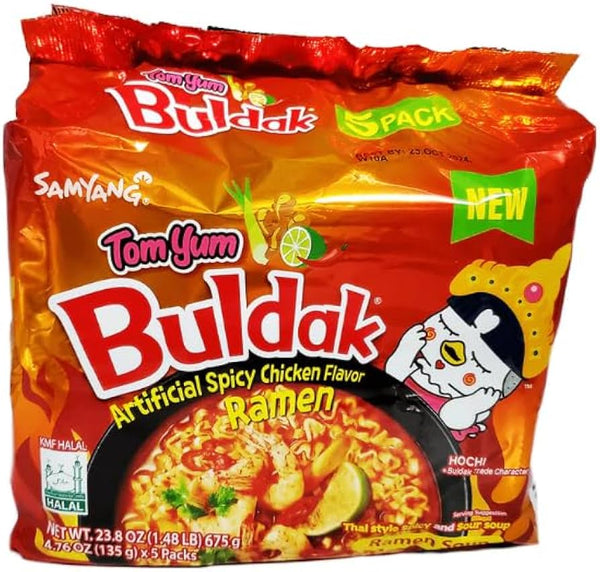 Samyang BuldakTom Yum Chicken Stir Fried Ramen 4.94 oz * 8count x5 packs 40bags/case