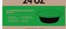 OleGreen PLASTIC BOWL WITH LID 24 OZ 7 1/4"   Large case 300 combo/Case