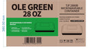 OleGreen 28OZ PLASTIC FOOD CONTAINER WITH LID 150 combo/Case