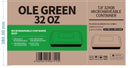OleGreen 32OZ PLASTIC FOOD CONTAINER WITH LID 150 combo/Case