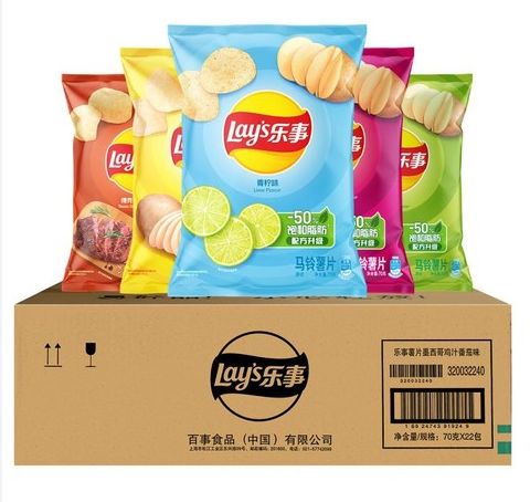LAY'S Cucumber Potato Chips, 2.46oz*22 count/ CASE