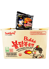Samyang Buldak (Hot Spicy Chicken) Ramen, 1 Case (8 family packs), 197.6oz